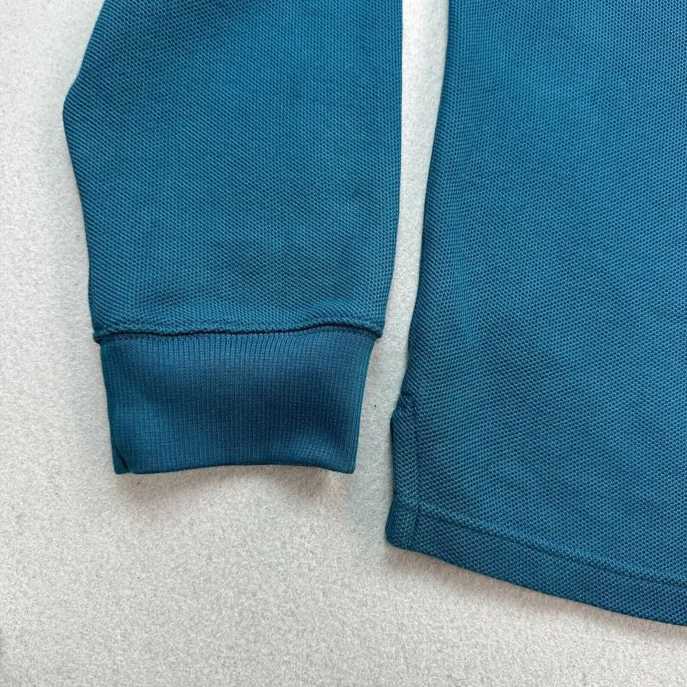 LL Bean Sweater Adult Large Blue Knit 1/4 Zip Pullover Heavyweight Casual Mens